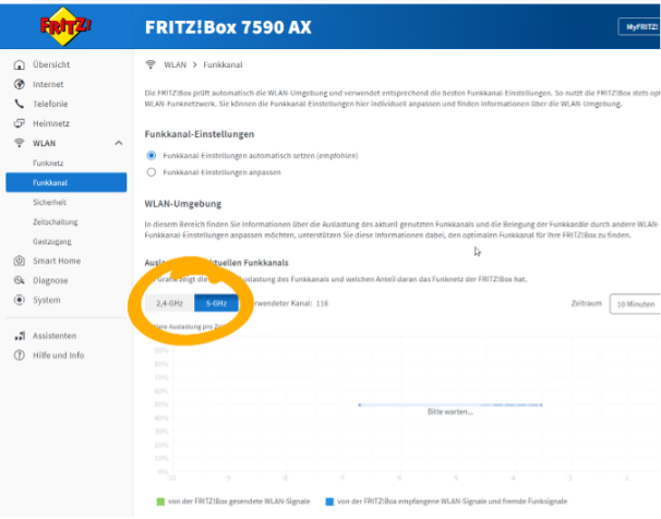 FRITZ!Box Frequenzeinstellungen für besseres WLAN Signal